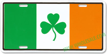 License Plate Tricolor with Shamrock